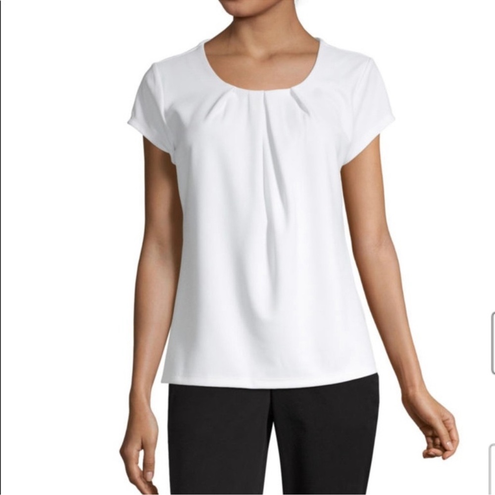 Liz Claiborne White Women's Top Blouse Size L